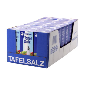 Safrisalz Tafelsalz Fein 24x500g Paket