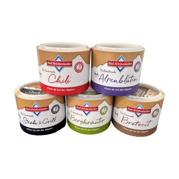 Alpensaline Edles Alpensalz Quintett mit Bio-Gewürzen