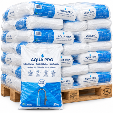 1000 kg Qemetica Aqua Pro Siede-Regeneriersalztabletten 40x25 kg  auf Palette