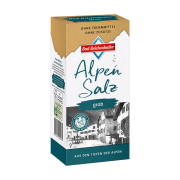 Alpensaline - Das Salz der Alpen - Grobes Alpensalz 1 kg Paket