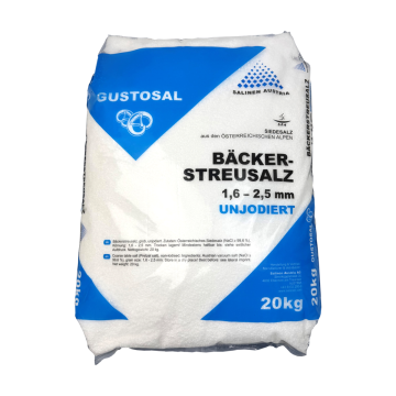 GUSTOSAL Bäckerstreusalz 1,6 - 2,5 mm im 20 kg Sack