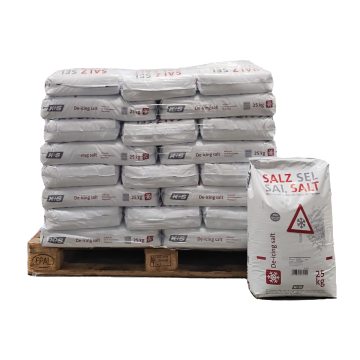 1000 kg K+S Stein - Auftausalz 40 x 25 kg Sack auf Palette