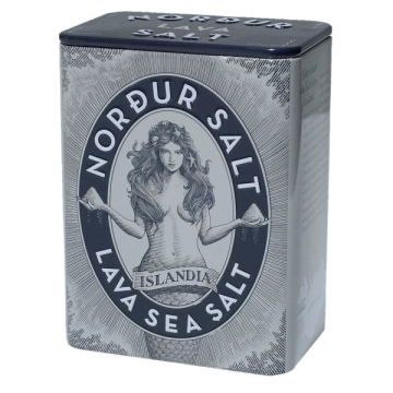 Nordur Lava Isländische Meersalz-Flocken  – Schmuckdose 100 g