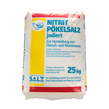 Siede-Nitritpökelsalz jodiert mit 0,5-0,6 % Nitrit im 25 kg Sack