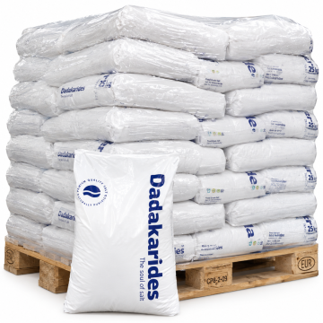 1000 kg Poolsalz - fein 0-1 mm naturreines Meersalz 99,3% NaCl aus dem ionischen Meer 40 x 25 kg Sack auf Palette