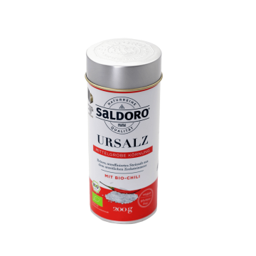 SALDORO® Ursalz Mittelgrob mit BIO-CHILI Streudose 300g