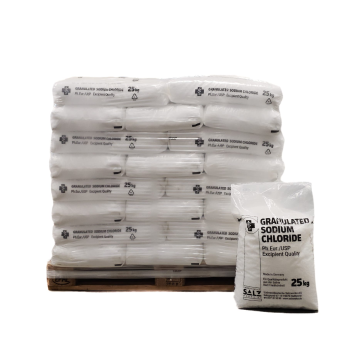 1000 kg Natriumchlorid Sodiumchlorid granuliert Ph.Eur./USP Excipient Quality 40 x 25 kg Sack auf Palette