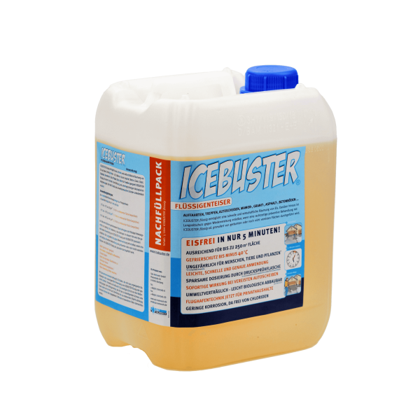 ICEBUSTER Nachfüllpack 1 = 1 x 5 Liter Kanister zur Wiederbefüllung der  Drucksprühflasche / ca. 250 qm - : Salz-Helmreich - Ihr online  Salz-Shop