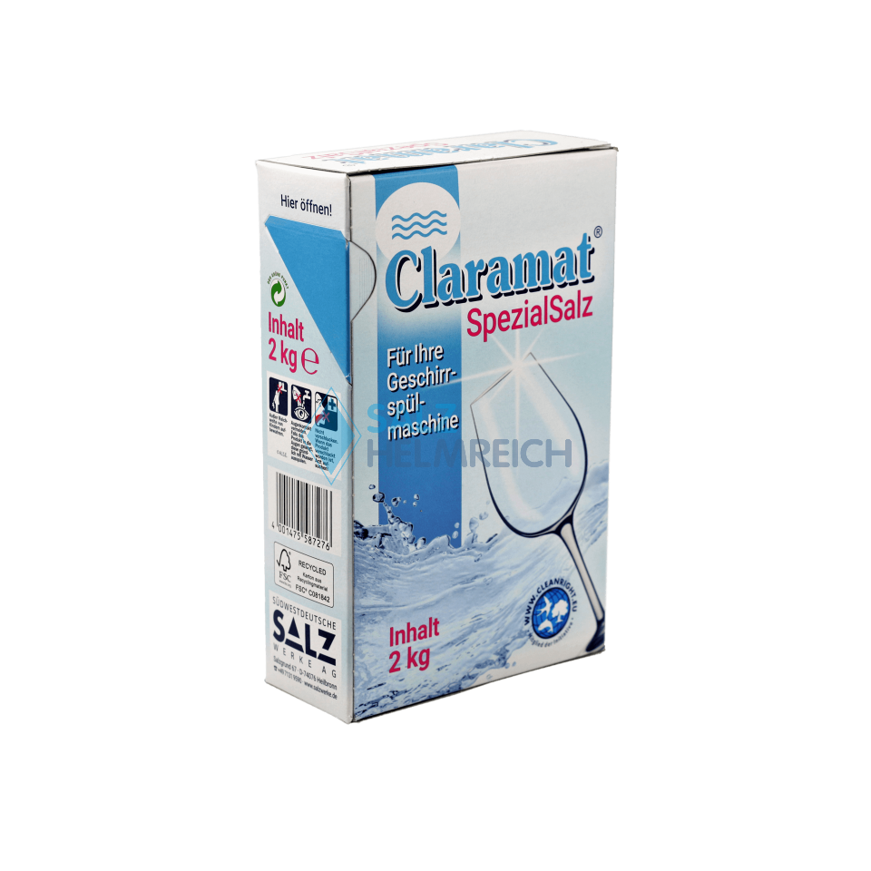 Geschirrspülmaschinensalz 6 x 2 kg Claramat Wasserenthärtung