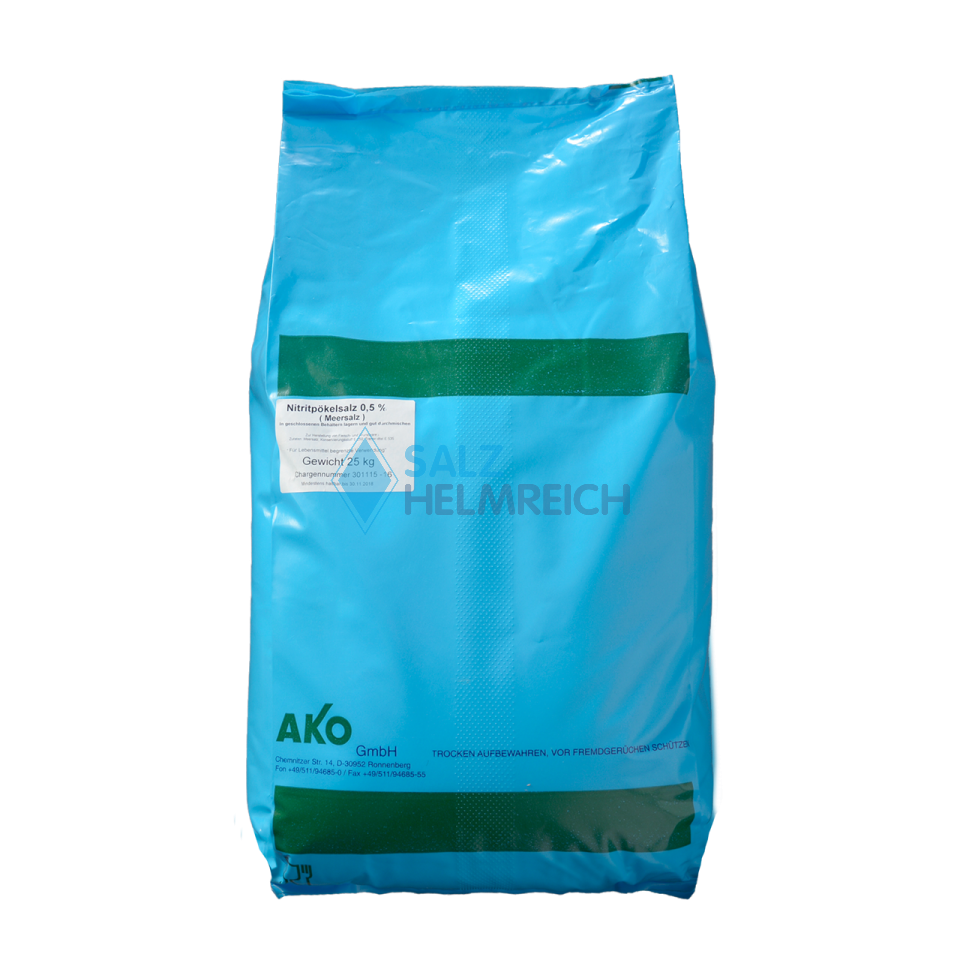 Meer-Nitrit-Pökelsalz mit 0,4-0,5 % Nitrit im 25 kg Sack Meer-Nitrit-Pökelsalz mit 0,4-0,5 % Nitrit im 25 kg Sack