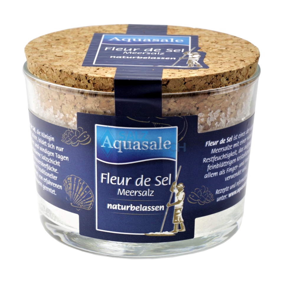 Aquasale® - Fleur de Sel im 125 Gramm Glas Aquasale® - Fleur de Sel im 125 Gramm Glas