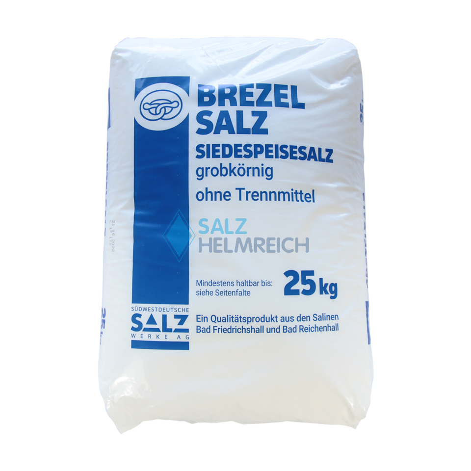 Brezelsalz - Siede-Speisesalz 1,25-2,5 mm im 25 kg Sack Brezelsalz - Siede-Speisesalz 1,25-2,5 mm im 25 kg Sack