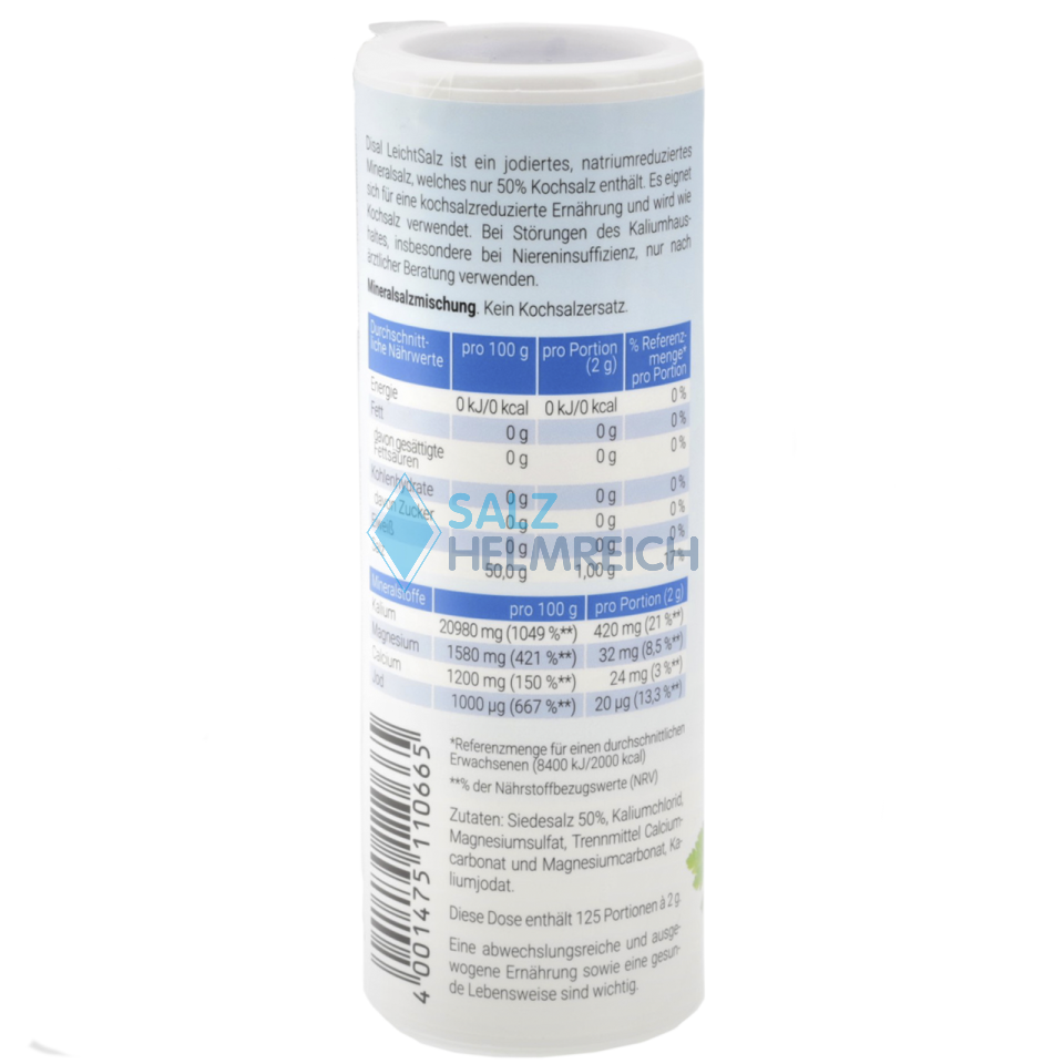 Disal Leichtsalz jodiert 250 Gramm Dose