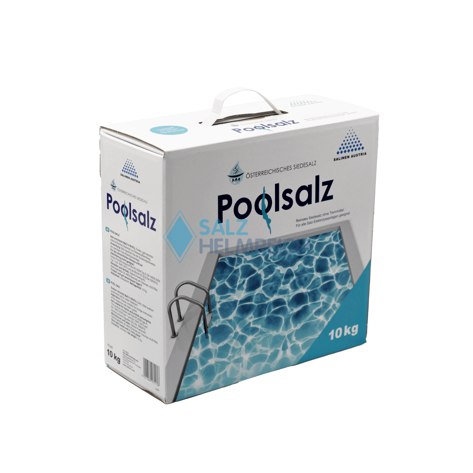 Salinen Poolsalz ohne Trennmittel im 10kg Karton Salinen Poolsalz ohne Trennmittel im 10kg Karton