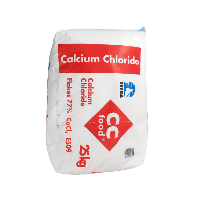 Calciumchlorid Schuppen 77 % Lebensmittelqualität, 2-Hydrat, E 509, im 25 kg Sack