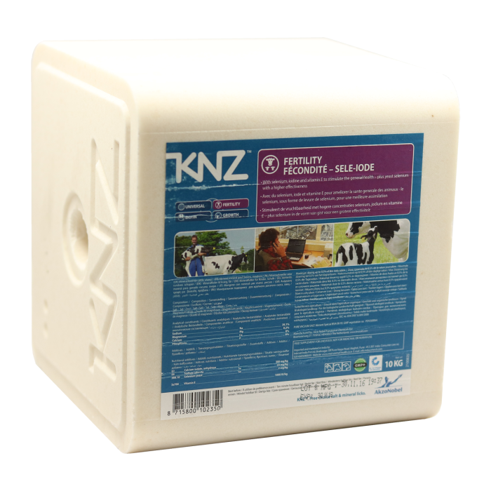 KNZ® Fertility Mineralleckstein eckig 10 kg mit Loch