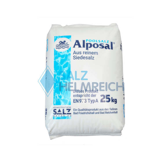 Alposal rieselfähiges POOLSALZ  25 kg für Chlorinator, DIN EN 973 Typ A 