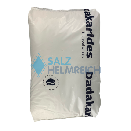 Poolsalz - fein 0-1 mm naturreines Meersalz 99,3% NaCl aus dem ionischen Meer im 25 kg Sack