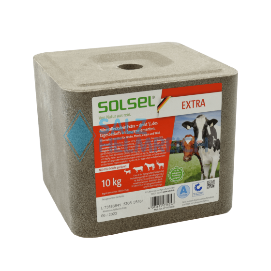 SOLSEL ®  EXTRA Mineralleckstein eckig mit Loch gepresst 10 kg