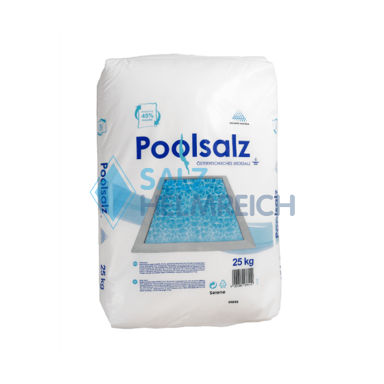 Salinen POOLSALZ OHNE Trennmittel reinstes Siedesalz im 25 kg Sack