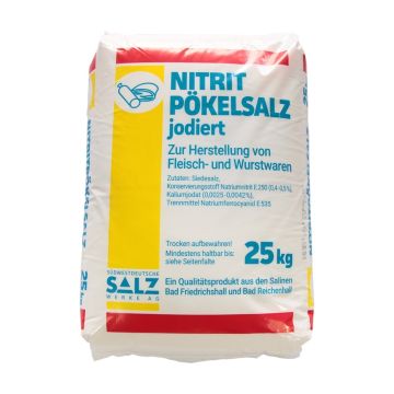 Siede-Nitritpökelsalz jodiert mit 0,4-0,5 % Nitrit im 25 kg Sack