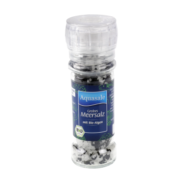 Aquasale® grobes Meersalz mit Bio-Algen in der Mühle 75 g