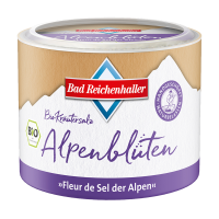 Alpensaline Bio-Kräutersalz Alpenblüten Fleur de Sel der Alpen 80 g Dose