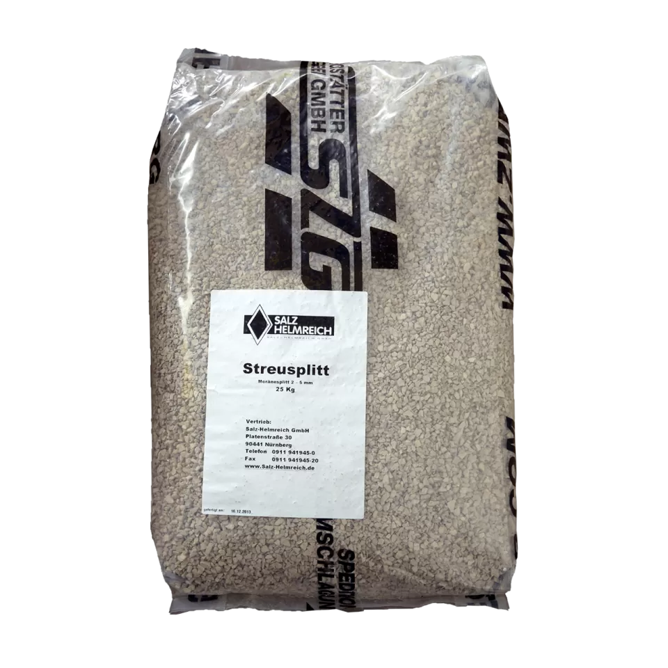 Splitt - Moränesplitt 2-5 mm im 25 kg Sack Splitt - Moränesplitt 2-5 mm im 25 kg Sack