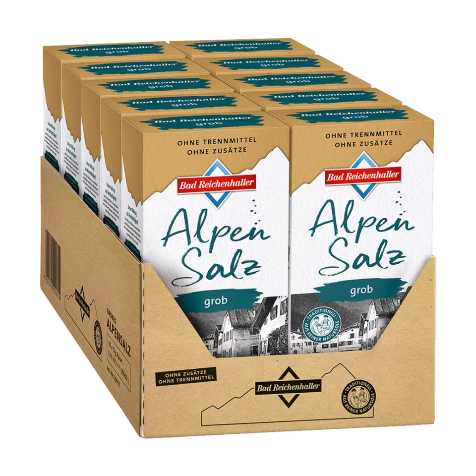 Alpensaline Grobes Alpensalz 1 kg Paket