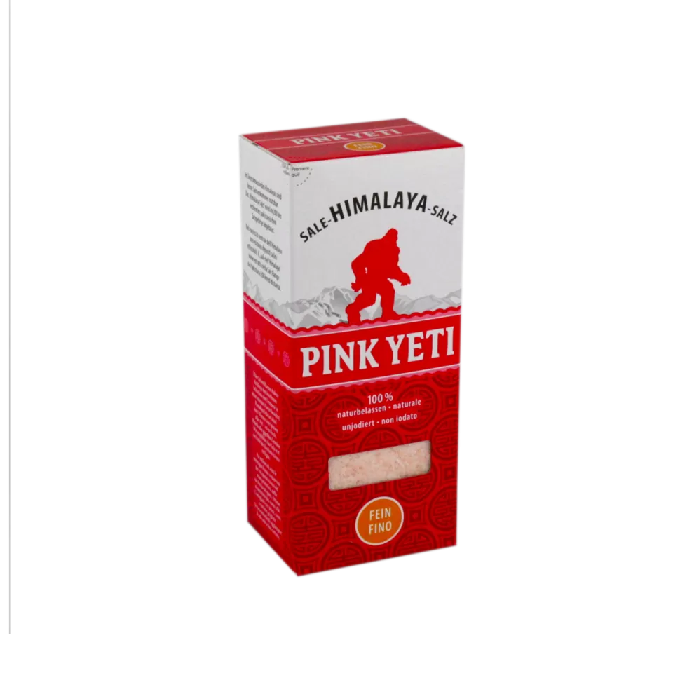 PINK YETI fein & unjodiert Steinsalz aus dem Himalaya Vorland im 400g Paket PINK YETI fein & unjodiert Steinsalz aus dem Himalaya Vorland im 400g Paket