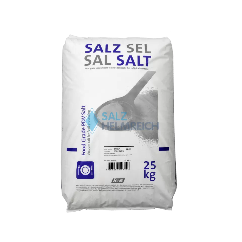 Siede-Speisesalz Standard 0,10-0,71 mm im 25 kg Sack