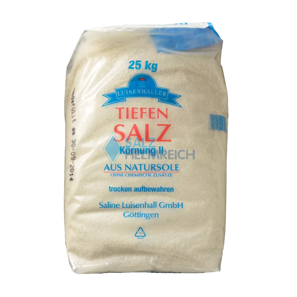 Luisenhaller Tiefensalz (Pfannensalz) Körnung 2 grob aus Natursole - 1,00-3,15 mm Luisenhaller Tiefensalz (Pfannensalz) Körnung 2 grob aus Natursole - 1,00-3,15 mm
