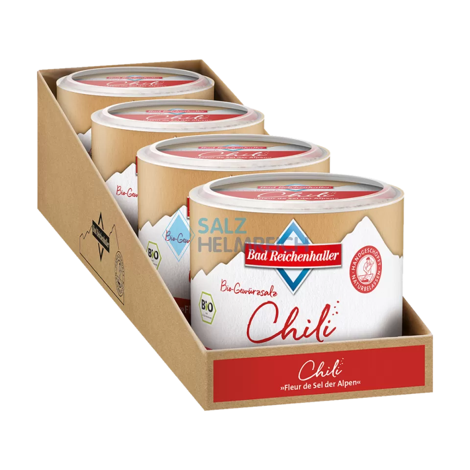 Alpensaline Bio-Gewürzsalz Chili Fleur de Sel der Alpen 90 g Dose 
