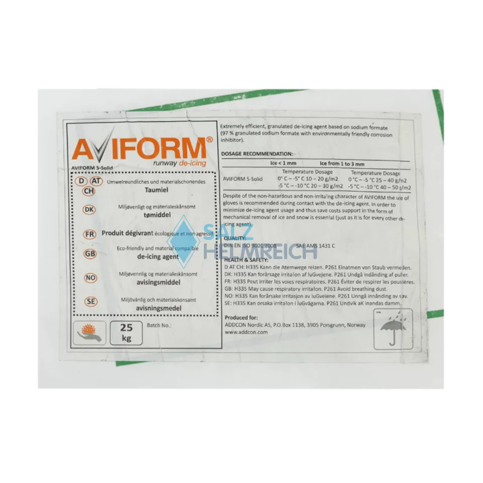 Aviform Granulat S-Solid Enteisungsmittel im 25 kg Sack