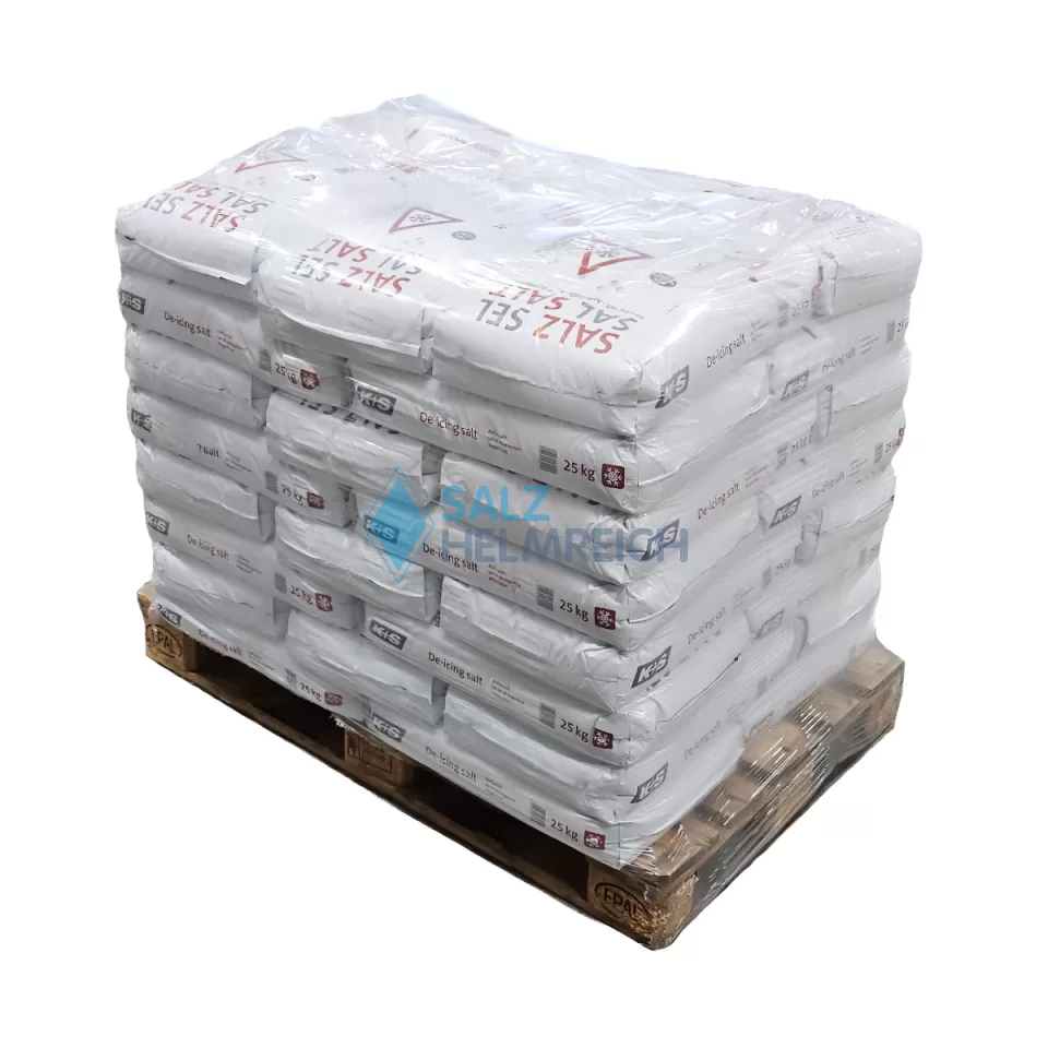 1000 kg K+S Stein - Auftausalz 40 x 25 kg Sack auf Palette