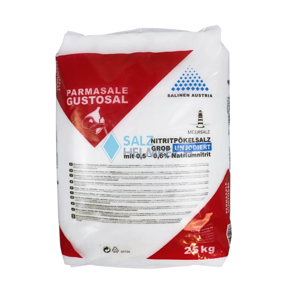 Parmasale grob im 25 kg Sack - Meer-Nitrit-Pökelsalz mit 0,5-0,6 % Nitrit