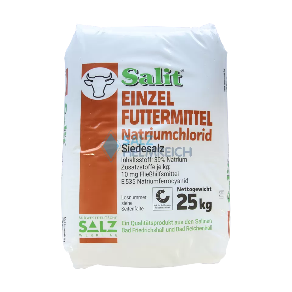 Salit Siede Einzelfuttermittel Natriumchlorid 0-1 mm Viehsalz 25 kg - salz.kaufen:  Salz-Helmreich - Ihr online Salz-Shop
